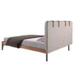 Lit double en tissu gris tufté, modèle 7179 par Angel Cerdá