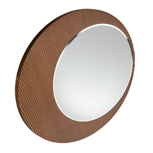 Miroir mural rond en noyer modèle 3262 Angel Cerdá au design moderne