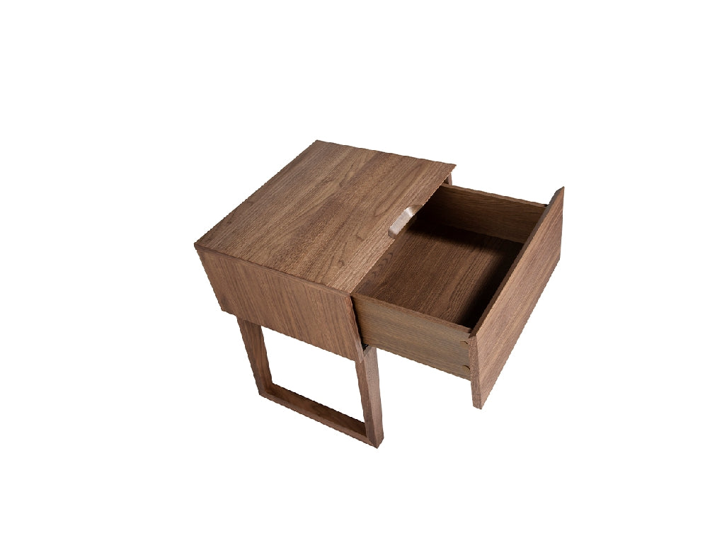 Table de chevet en bois de noyer Angel Cerda 7005