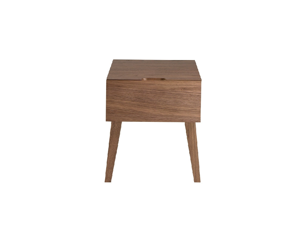 Table de chevet en bois de noyer Angel Cerda 7005