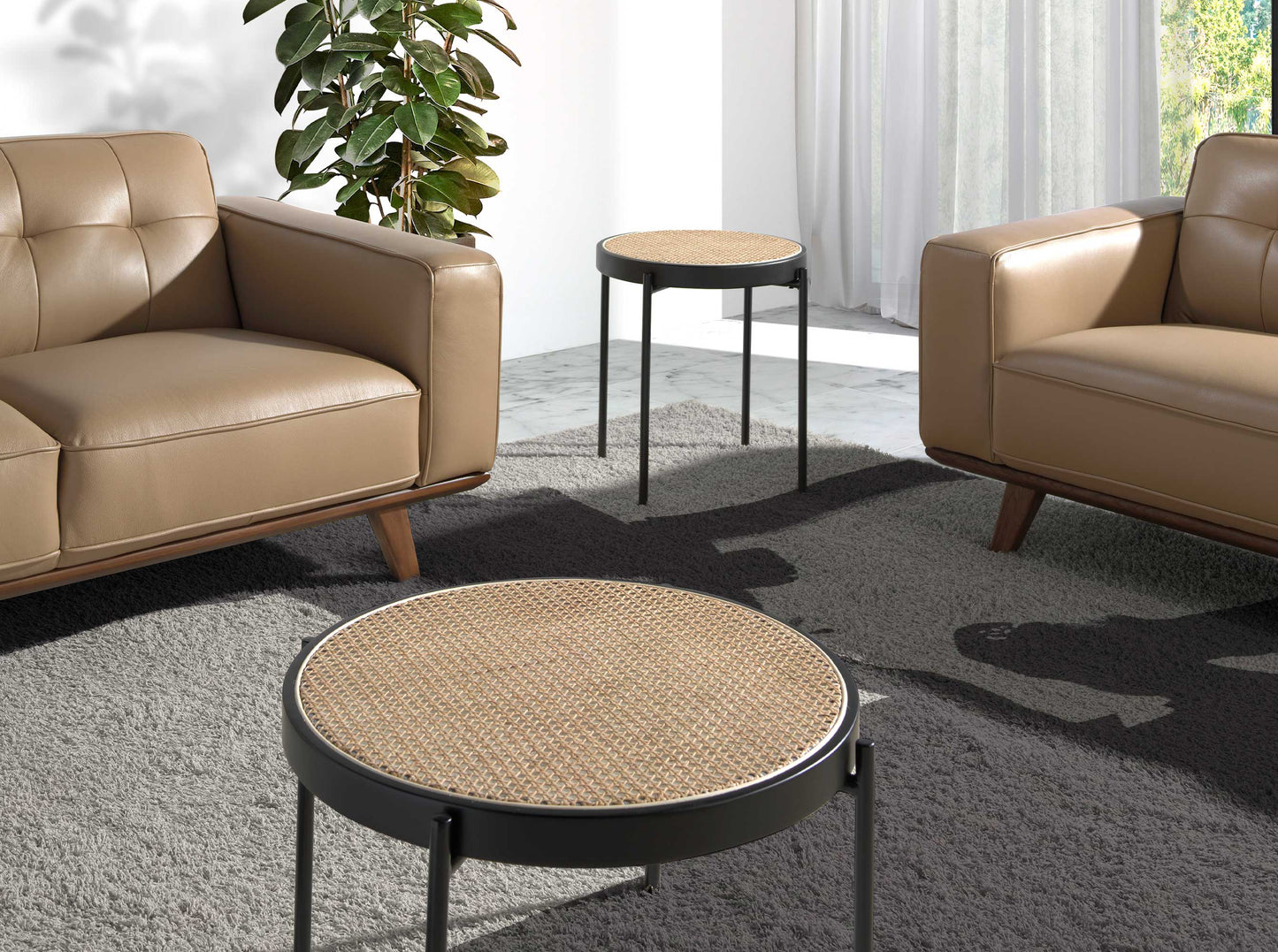 Table d'angle ronde Angel Cerda 2109