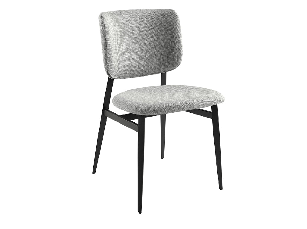 Chaise de salle à manger  Angel Cerdá 4147 en tissu gris clair