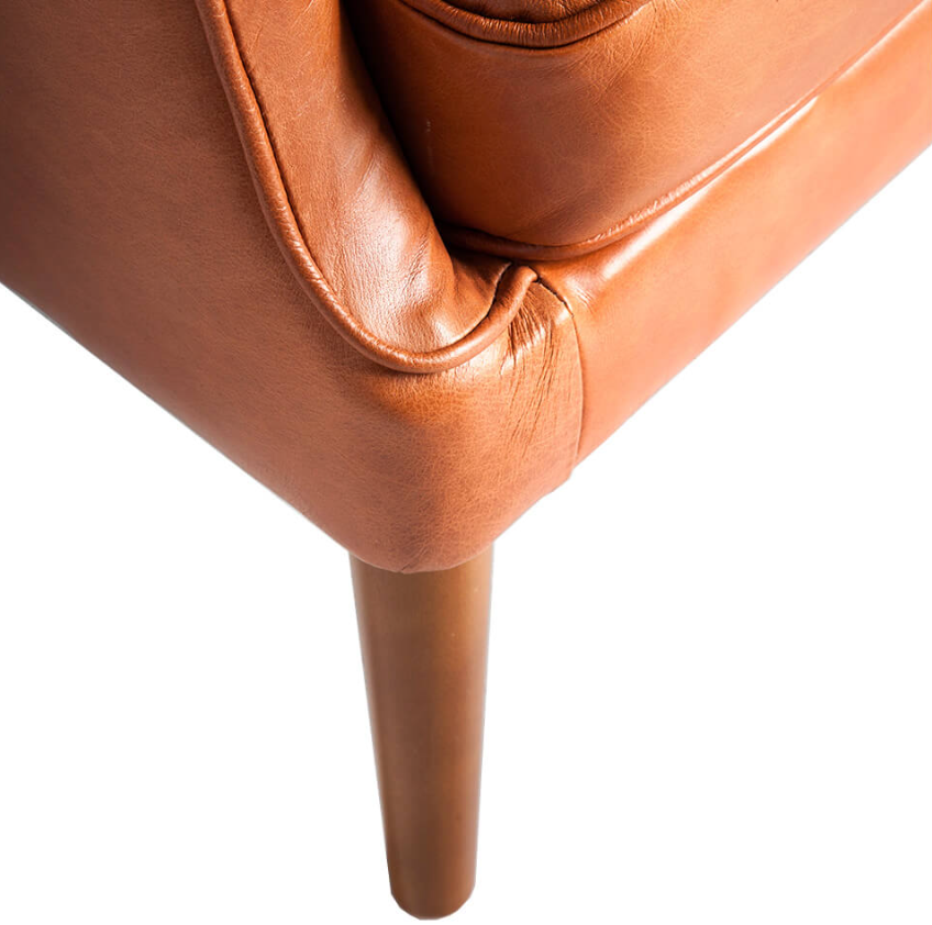 Fauteuil en cuir marron Angel Cerda