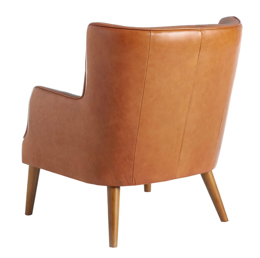 Fauteuil en cuir marron Angel Cerda