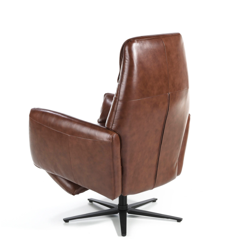 Fauteuil pivotant cuir marron Angel Cerda