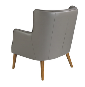 Fauteuil en cuir gris Angel Cerda