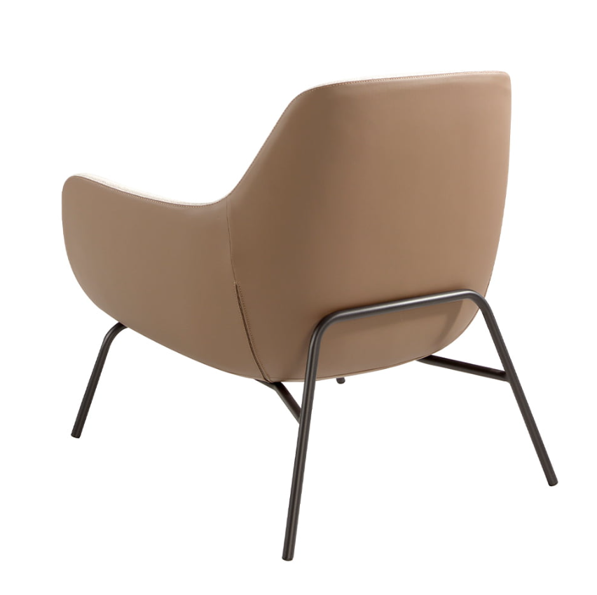 Fauteuil en tissu et cuir écologique Angel Cerda 5099