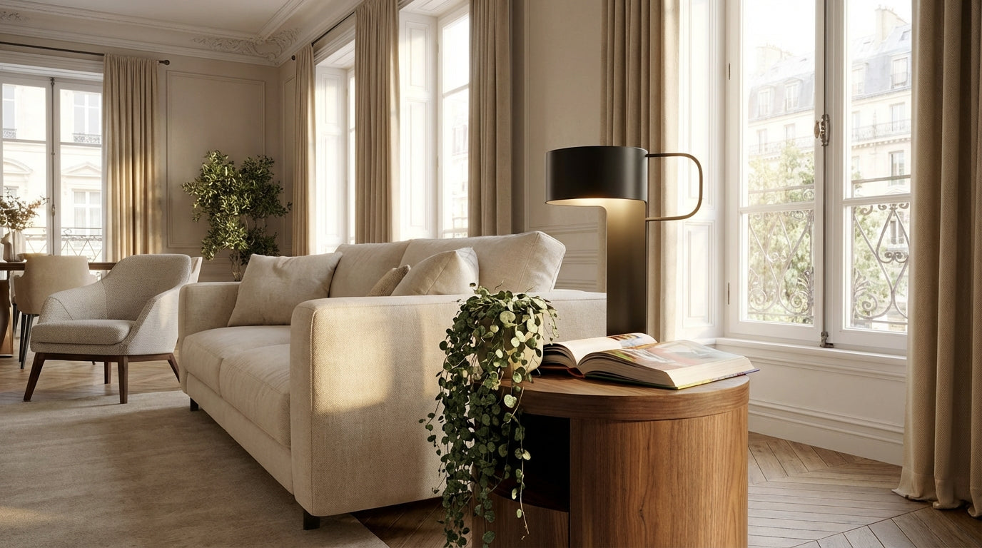 Table de chevet en noyer