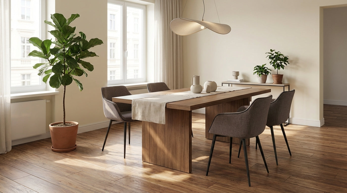 Chaise design capitonné en tissu gris et structure en acier noir – Angel Cerdá 4005