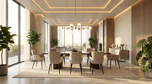 Chaise de salle à manger design en tissu marron chiné et pieds en acier brun – Angel Cerdá 4104