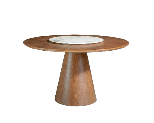 Table à manger ronde design bois noyer Ø120cm | Salle à manger