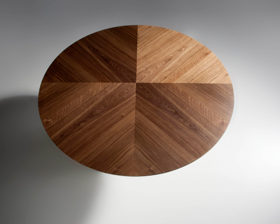 Table à manger ronde design bois noyer Ø120cm | Salle à manger