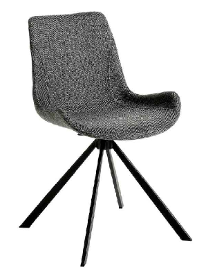 Chaise Pivotante rembourrée en tissu gris foncé Pivot Angel Cerda