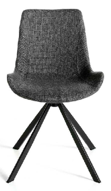 Chaise Pivotante rembourrée en tissu gris foncé Pivot Angel Cerda