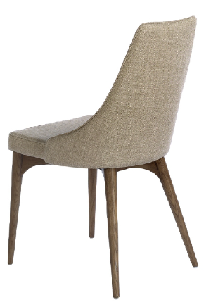 Chaise de salle à manger en tissu avec pieds en bois noyer – Angel Cerdá 4032