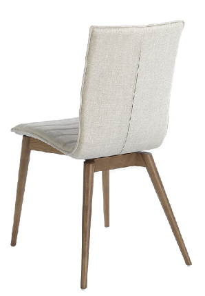 Chaise de salle à manger en tissu et bois noyer – Angel Cerdá 4031