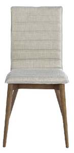 Chaise rembourrée en tissu avec pieds en bois couleur noyer Angel Cerda