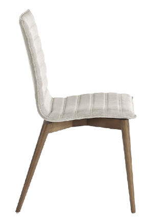 Chaise de salle à manger en tissu et bois noyer – Angel Cerdá 4031