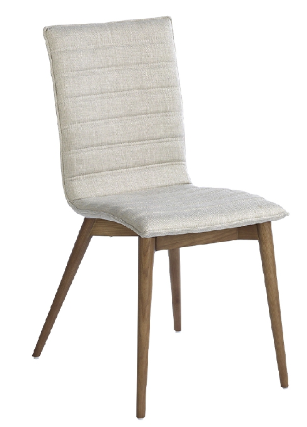 Chaise de salle à manger en tissu et bois noyer – Angel Cerdá 4031