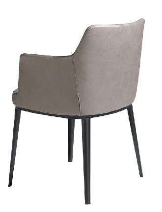 Chaise de salle à manger rembourrée en tissu vison