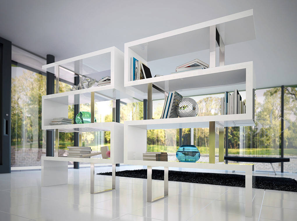 Étagère en bois blanc "Alio"
