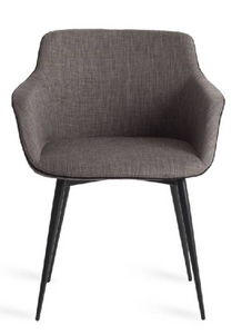 Chaise contemporaine en tissu avec structure en acier noir Angel cerda