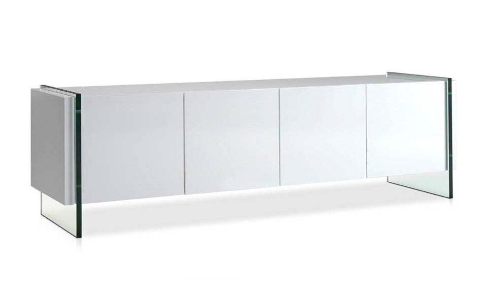 Buffet blanc en verre