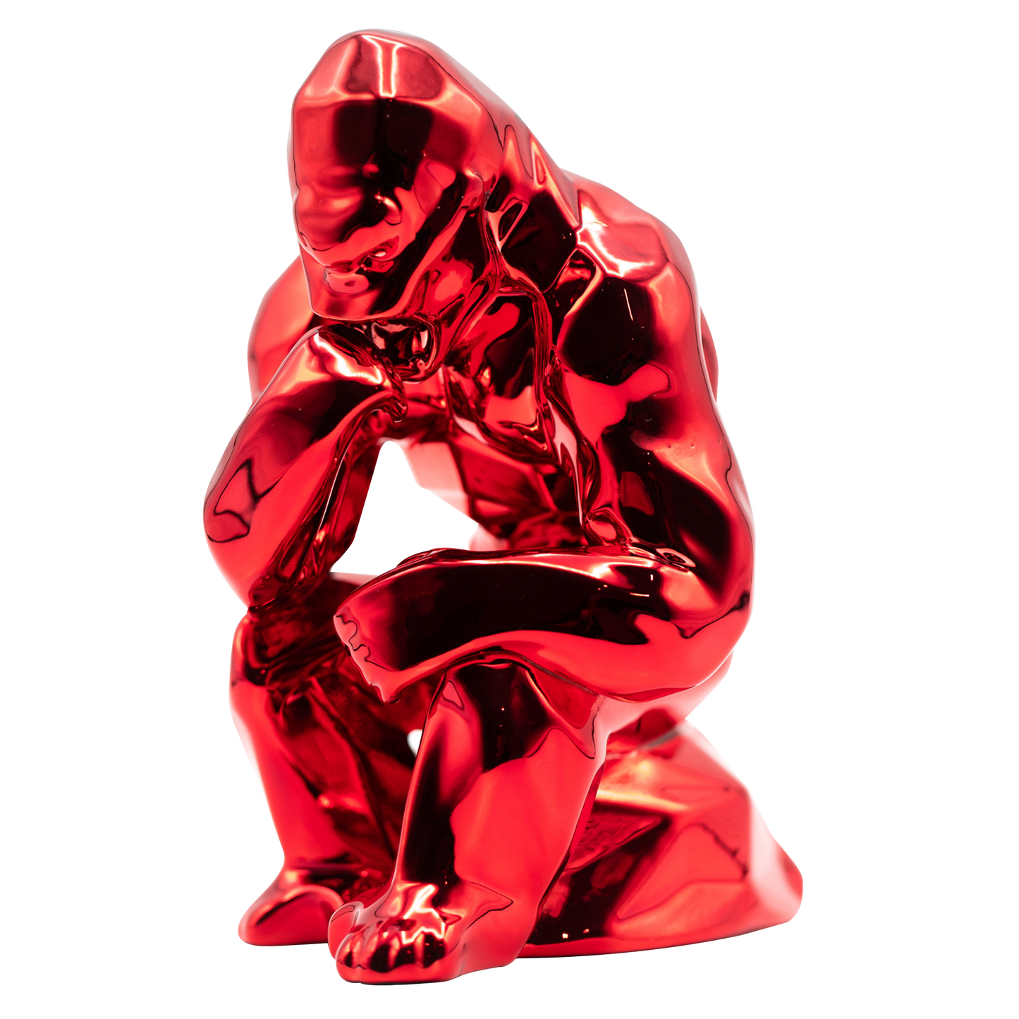 Sculpture Gorille Penseur  Richard ORLINSKI + Vitrine
