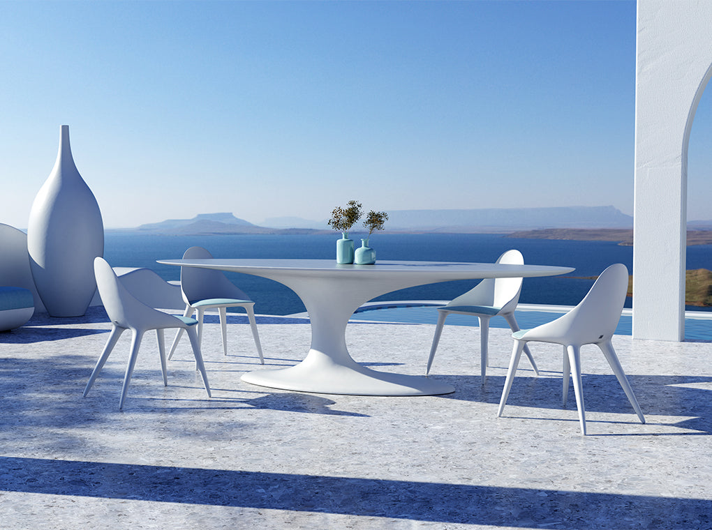 Table de jardin design "jade Ovale"