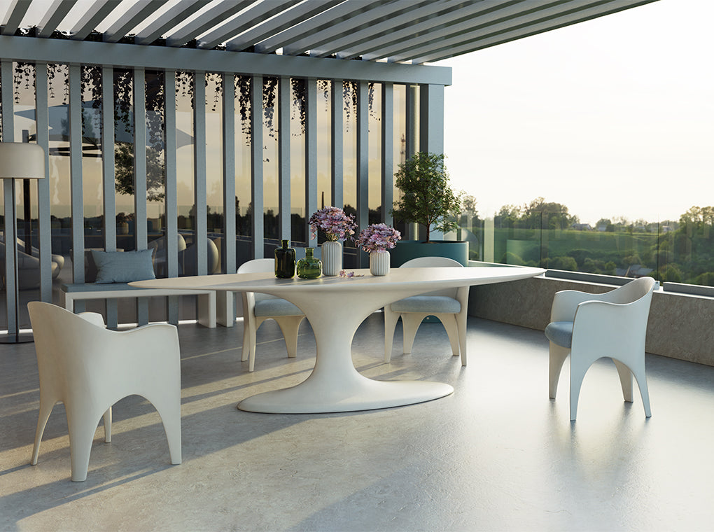 Table de jardin design "jade Ovale"