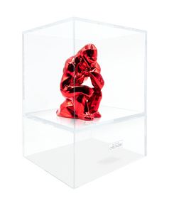 Sculpture Gorille Penseur  Richard ORLINSKI + Vitrine